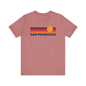 San Francisco, California T-Shirt Retro Sun Ombre Unisex Tee, Vintage California Tee, Mountain Sun San Francisco Tee, Souvenir Shirt