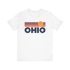 Ohio T-Shirt Retro Sun Ombre Unisex Tee, Vintage Ohio Tee, Mountain Sun Tee, Ohio Souvenir Shirt