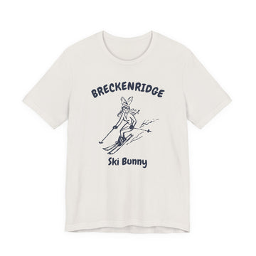 Buy vintage-white Breckenridge, Colorado Ski Bunny T‑Shirt — Retro Skiing Graphic Tee