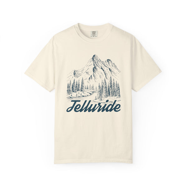 Telluride, Colorado Graphic Tee - Mountain Illustration Telluride T Shirt