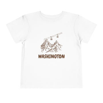 Washington Toddler T-Shirt — Vintage Gondola Ski Mountain Tee - 0