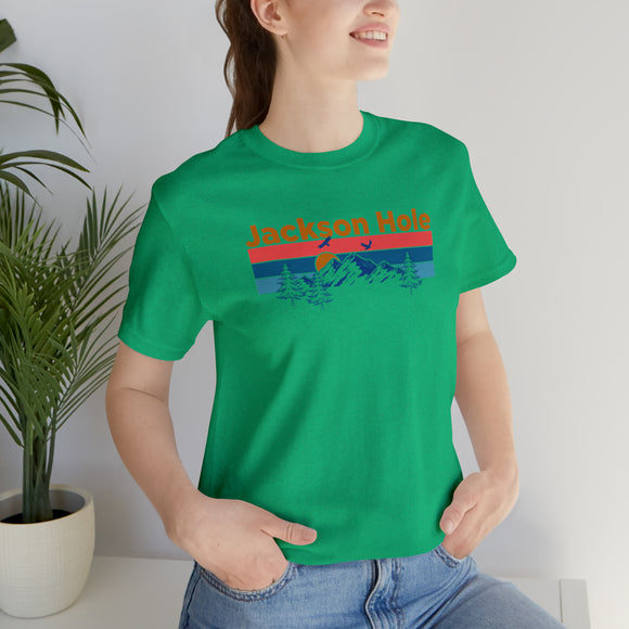 Jackson Hole, Wyoming Shirt - Mountain Sunset Unisex Jackson Hole T-Shirt