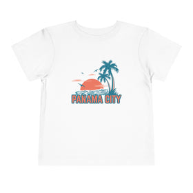 Panama City, Florida Toddler T-Shirt - Retro Palm Tree Toddler Panama City Shirt