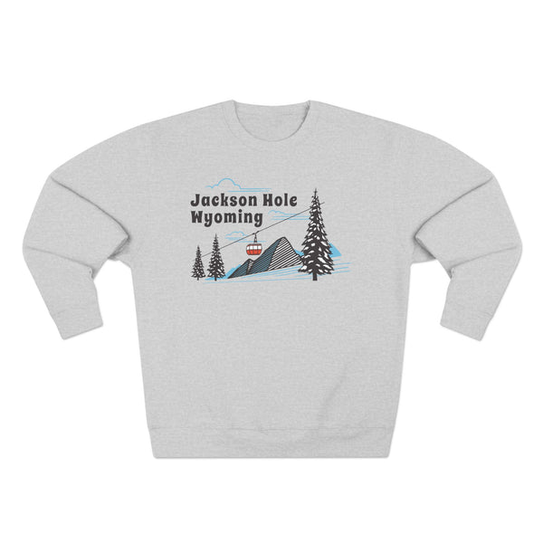 Premium Jackson Hole, Wyoming Sweatshirt Unisex Crewneck, Premium Sweatshirt, Crewneck Jumper, Ski Resort Apparel