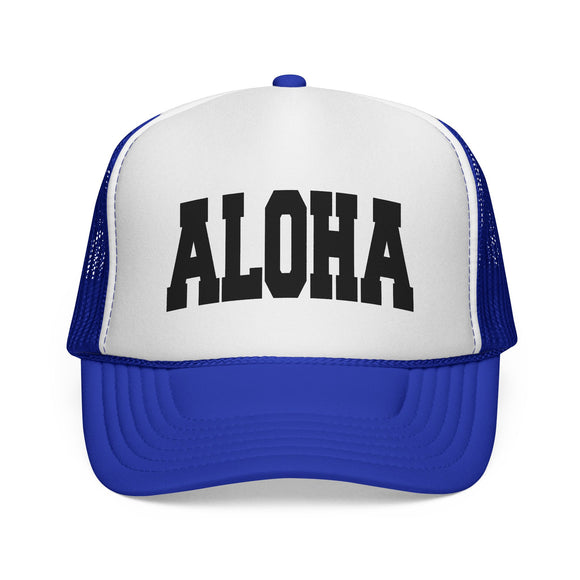 Aloha Retro Collegiate Style Trucker Hat