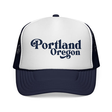 Buy dark-navy Portland, Oregon Retro Trucker Hat