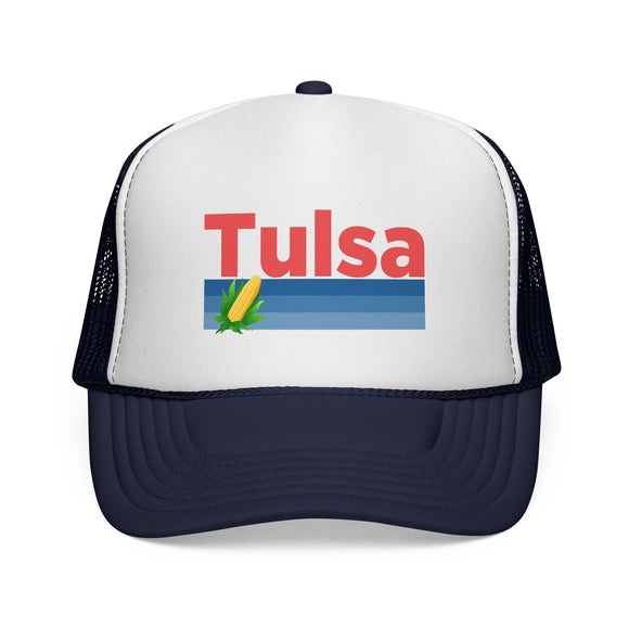 Tulsa, Oklahoma Retro Corn and Farm Trucker Hat