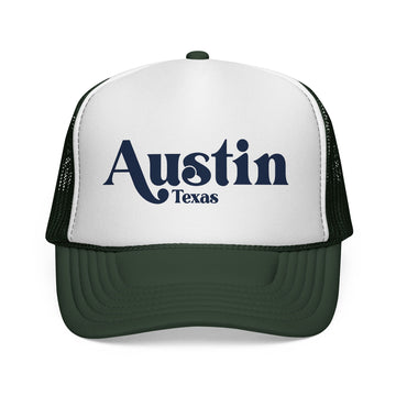 Buy dark-green Austin, Texas Retro Trucker Hat