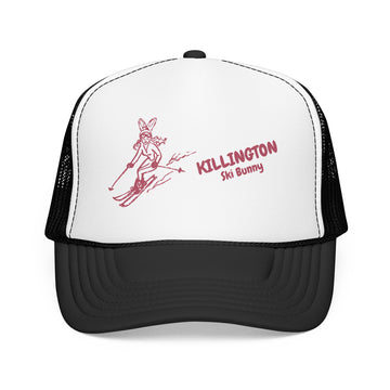 Buy black-white Killington, Vermont Ski Bunny Foam Trucker Hat