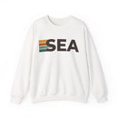 Seattle, Washington SEA Retro Stripe Sweatshirt-1