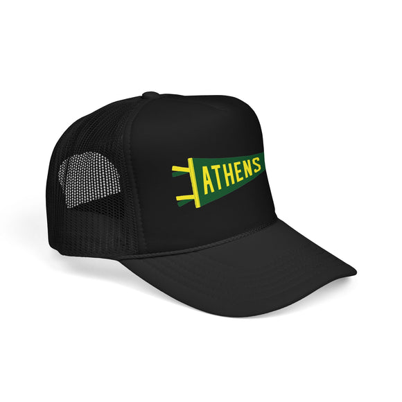 Athens, Georgia Pennant Trucker Hat — Retro Flag Foam Cap