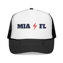Miami, Florida Retro Trucker Hat - Lightning Foam Cap-2