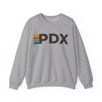 Buy sport-grey Portland, Oregon PDX Retro Stripe Sweatshirt