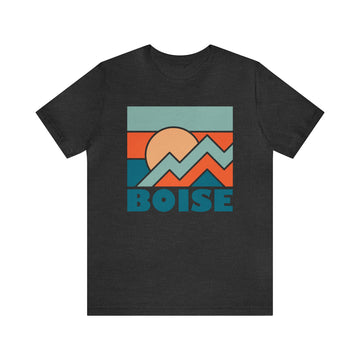 Buy dark-grey-heather Boise, Idaho T-Shirt - Retro Unisex Boise Shirt