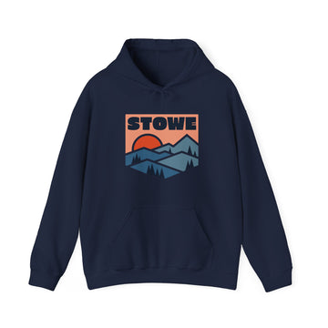 Buy navy Stowe, Vermont Hoodie - Unisex Mountain Stowe Hoodie Graphic Sweatshirt