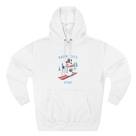 Premium Park City, Utah Skiing Snowman Hoodie