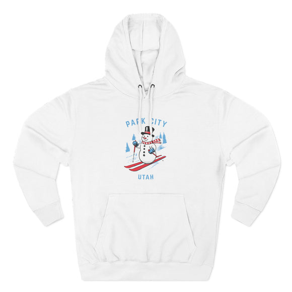 Premium Park City, Utah Skiing Snowman Hoodie
