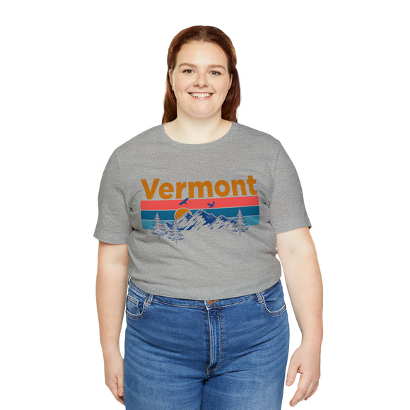 Vermont T-Shirt - Mountain Sunset Unisex Vermont Shirt
