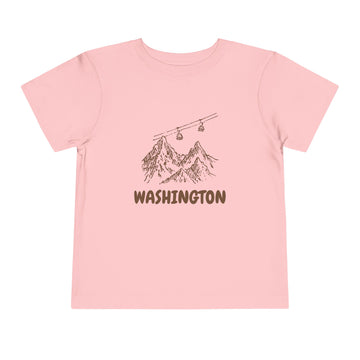 Buy pink Washington Toddler T-Shirt — Vintage Gondola Ski Mountain Tee