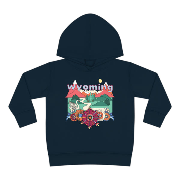 Wyoming Toddler Hoodie - Boho Mountain Unisex Wyoming Toddler Sweatshirt