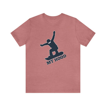 Buy heather-mauve Mt. Hood, Oregon T-Shirt - Snowboard Unisex Mt. Hood Shirt