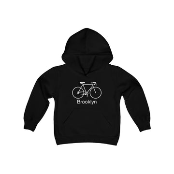 Buy black Brooklyn, New York Youth Hoodie - Bike