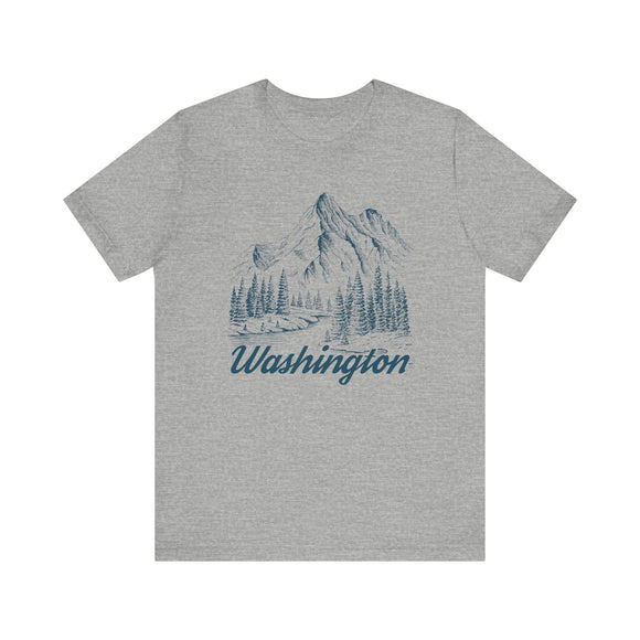 Washington Graphic Tee - Mountain Illustration Washington T Shirt