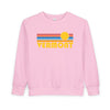 Vermont Toddler Sweatshirt - Retro Sun Vermont Toddler Crewneck Sweatshirt