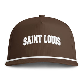 St Louis, Missouri Embroidered Rope Hat - Vintage Sunwashed Rope Cap, Comfort Colors - 0