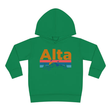 Alta Toddler Hoodie - Retro Mountain Sun Unisex Alta Toddler Sweatshirt - 0