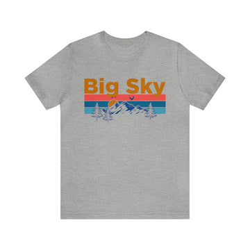 Big Sky, Montana Shirt - Mountain Sunset Unisex Big Sky T-Shirt - 0