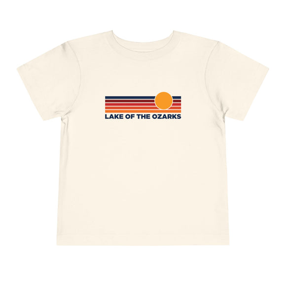 Lake of the Ozarks, Missouri Toddler T-Shirt - Retro Sun Tee