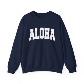 Buy navy Aloha Sweatshirt - Unisex Graphic Crewneck
