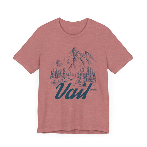 Vail, Colorado Graphic Tee - Mountain Illustration Vail T Shirt