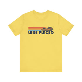 Buy maize-yellow Lake Placid, New York T Shirt - Retro Jetski PWC Graphic Tee