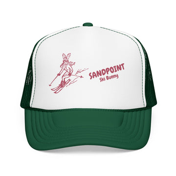 Buy kelly-white-kelly Sandpoint, Idaho Ski Bunny Foam Trucker Hat