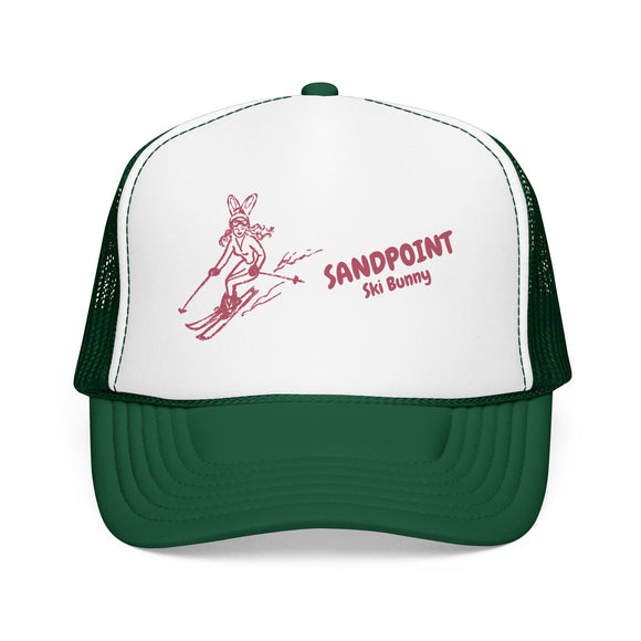 Sandpoint, Idaho Ski Bunny Foam Trucker Hat