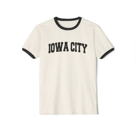 Iowa City, Iowa Cotton Ringer Graphic Tee - Unisex Iowa City T Shirt, Vintage Style Tee, Men's/Women's Tee