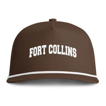 Fort Collins, Colorado Embroidered Rope Hat - Vintage Sunwashed Rope Cap, Comfort Colors - 0