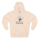 Premium Wyoming Vintage Snow Ski Hoodie-3