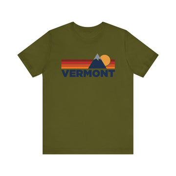 Buy olive Retro Vermont T-shirt, Mountain Tee, Vintage Vermont Unisex Jersey Shirt, Outdoor Hiking Apparel