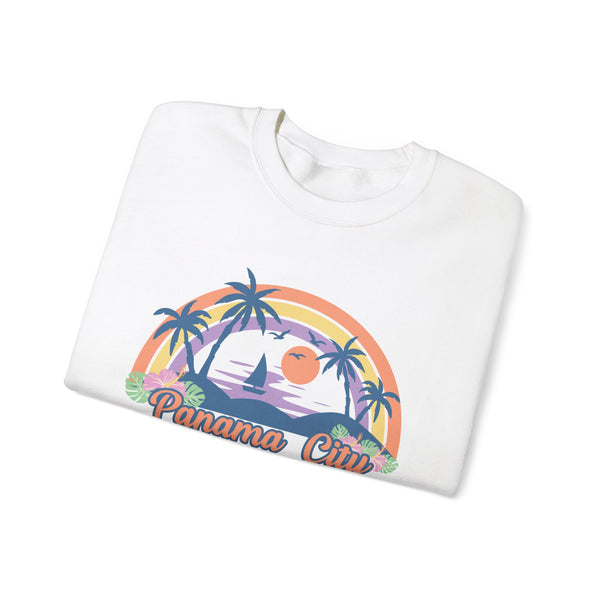 Panama City, Florida Sweatshirt - Unisex Retro Beach Crewneck Panama City Sweatshirt