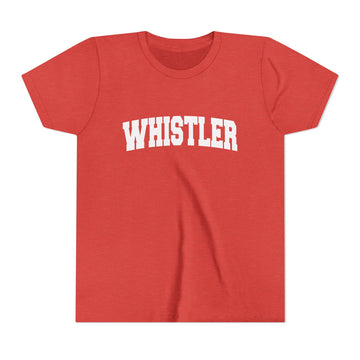 Buy heather-red Whistler, Canada Youth Graphic Tee - Kids Whistler T Shirt