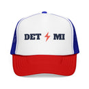 Detroit, Michigan Retro Trucker Hat - Lightning Foam Cap-4