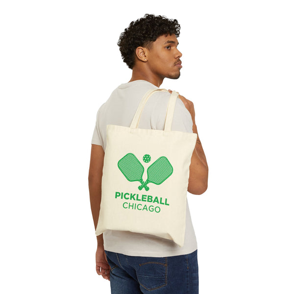 Chicago, Illinois Cotton Canvas Pickleball Chicago Tote Bag
