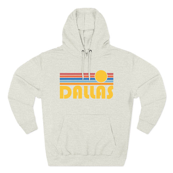 Dallas, Texas Hoodie - Retro Sun Unisex Sweatshirt