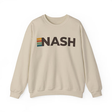 Nashville, Tennessee NASH Retro Stripe Sweatshirt - 0