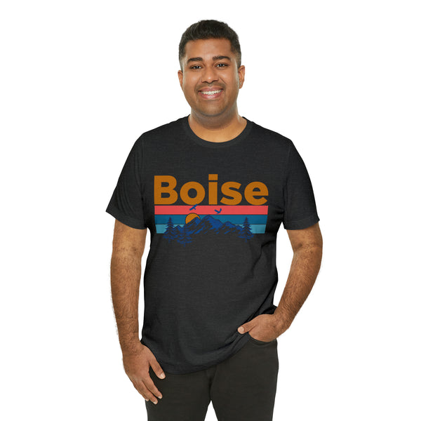 Boise, Idaho Shirt - Mountain Sunset Unisex Boise T-Shirt