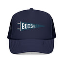 Boise, Idaho Pennant Trucker Hat — Retro Flag Foam Cap-1