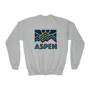 Aspen, Colorado Youth Sweatshirt - Unisex Kid's Aspen Crewneck Sweatshirt-2